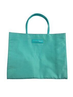 Lancome Rare Vintage Light Aqua Green Travel Bag Preppy Casual